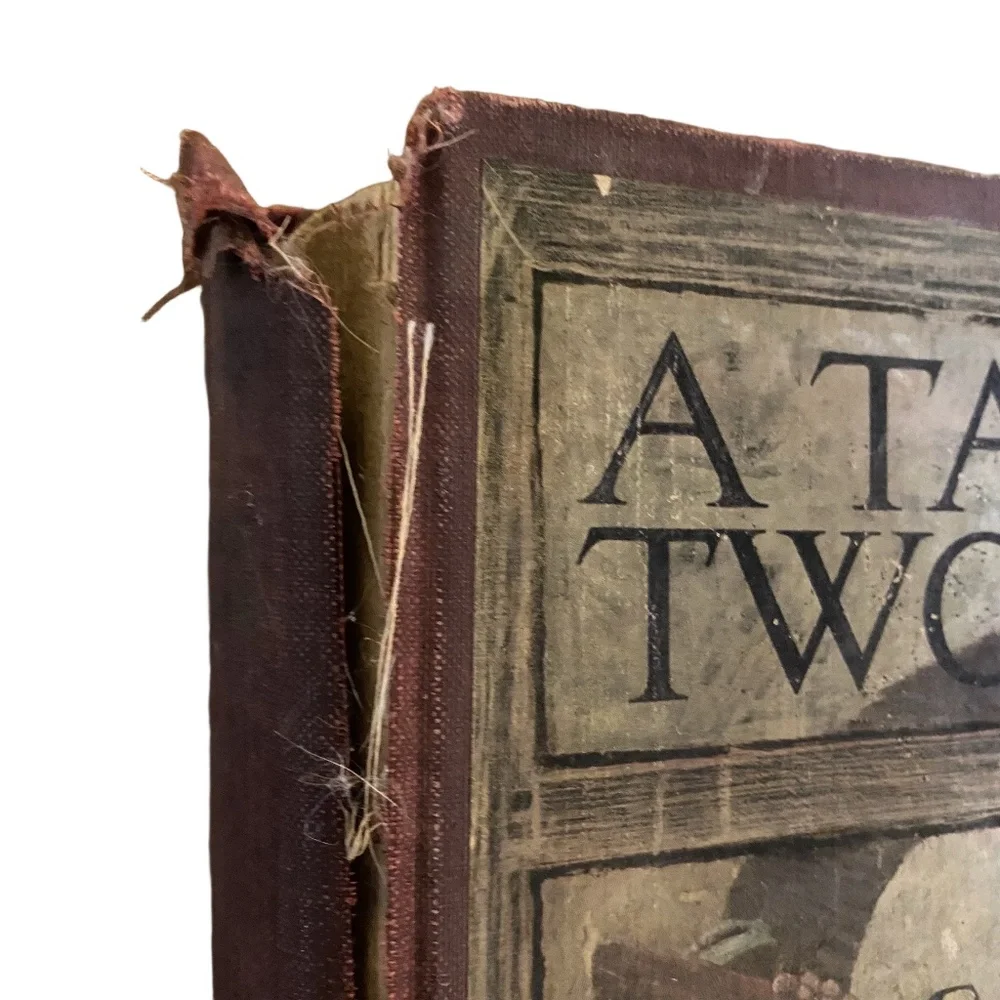 Charles Dickens Maroon Cloth Harvey Dunn Tale‎ of Two Cities Hardcover 1921